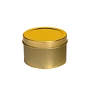 Small Round Candle Tin – Gold Metal Tin for Travel Candles & DIY Scented Candles